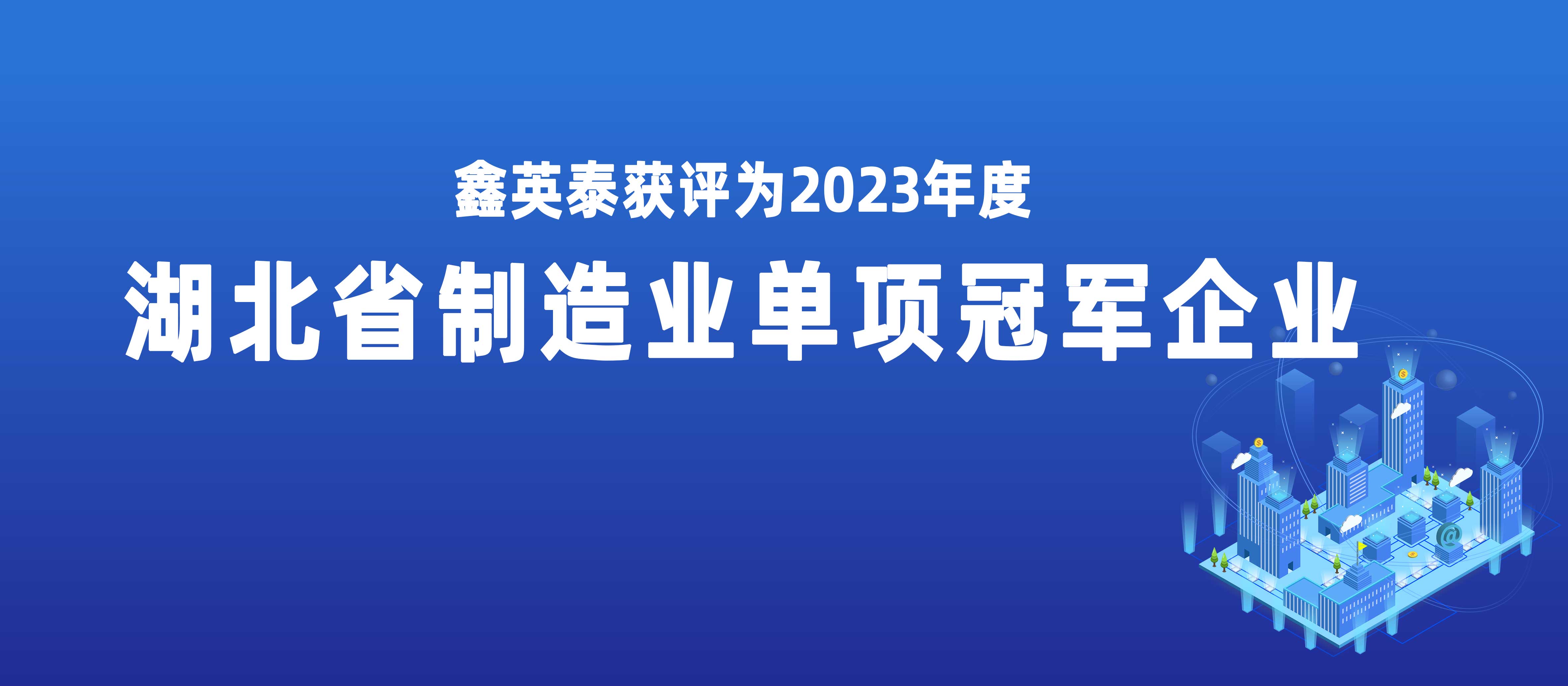 6776永利集团获评2023年度湖北省制造业单项冠军企业